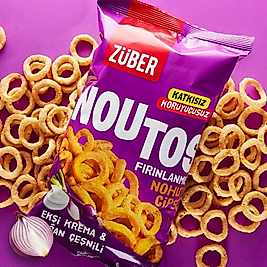 Züber Noutos Ekşi Krema ve Soğanlı Fırınlanmış Nohut Cipsi (55 gr)