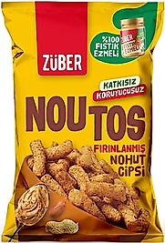 Züber Noutos %100 Yer Fıstığı Ezmeli Fırınlanmış Nohut Cipsi (55 gr)