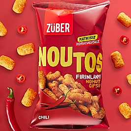 Züber Noutos Chili Acı Biberli Fırınlanmış Nohut Cipsi (55 gr)