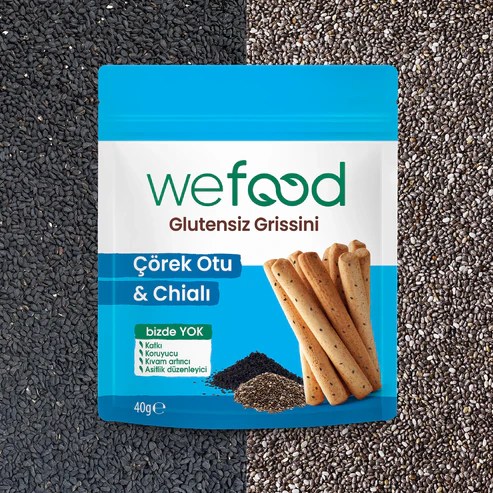 Wefood Glutensiz Çörekotlu Grisini (40 gr)
